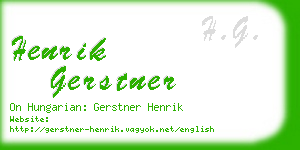 henrik gerstner business card